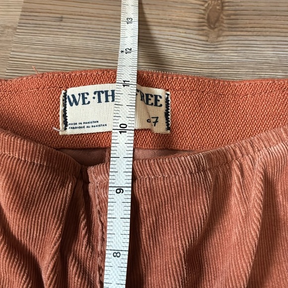 We The Free The Jenny Slim Flare Corduroy pants Cognac Side zip Women’s 27 NEW - Picture 9 of 13